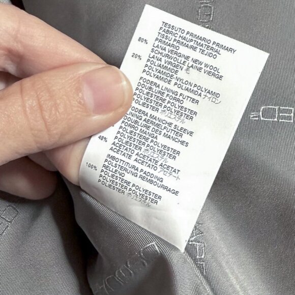 Dsquared2 Black Shawl Collar Wool Biker Jacket - Picture 9 of 11